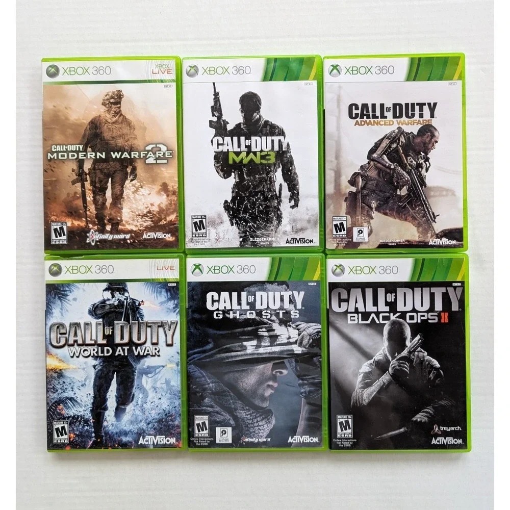 Call of Duty Game Lot of 6 Xbox 360 Modern Warfare Ghosts Black Ops Tested